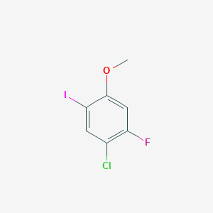 molecular formula C7H5ClFIO B15145927 1-Chloro-2-fluoro-5-iodo-4-methoxybenzene 