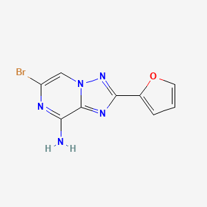 molecular formula C9H6BrN5O B1514597 [1,2,4]Triazolo[1,5-a]pyrazin-8-amine, 6-bromo-2-(2-furanyl)- CAS No. 785048-93-3