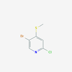 molecular formula C6H5BrClNS B1514599 5-Bromo-2-chloro-4-(methylsulfanyl)pyridine CAS No. 821773-98-2