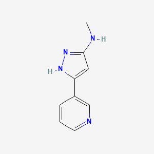 molecular formula C9H10N4 B15145992 N-methyl-5-pyridin-3-yl-1H-pyrazol-3-amine 