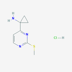 1-[2-(Methylsulfanyl)pyrimidin-4-yl]cyclopropan-1-amine hydrochloride