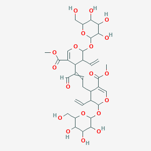 methyl 3-ethenyl-4-[3-[3-ethenyl-5-methoxycarbonyl-2-[3,4,5-trihydroxy-6-(hydroxymethyl)oxan-2-yl]oxy-3,4-dihydro-2H-pyran-4-yl]-4-oxobut-2-enyl]-2-[3,4,5-trihydroxy-6-(hydroxymethyl)oxan-2-yl]oxy-3,4-dihydro-2H-pyran-5-carboxylate