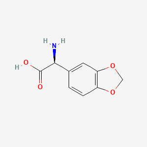 molecular formula C9H9NO4 B15146059 (S)-2-Amino-2-(benzo[D][1,3]dioxol-5-YL)acetic acid 