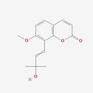 molecular formula C15H16O4 B15146074 8-[(1E)-3-Hydroxy-3-methylbut-1-EN-1-YL]-7-methoxychromen-2-one 