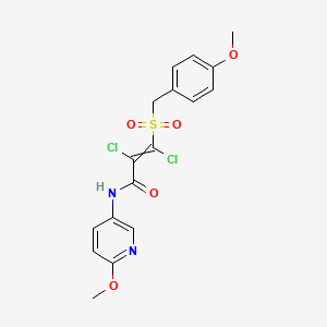 (Z)-2,3-dichloro-3-(4-methoxybenzylsulfonyl)-N-(6-methoxypyridin-3-yl)acrylamide