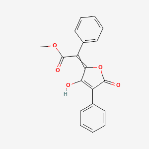 molecular formula C19H14O5 B15146158 Methyl 2-(3-hydroxy-5-oxo-4-phenylfuran-2-ylidene)-2-phenylacetate 