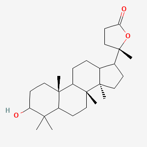 molecular formula C27H44O3 B15146168 (5S)-5-[(8R,10R,14R)-3-hydroxy-4,4,8,10,14-pentamethyl-2,3,5,6,7,9,11,12,13,15,16,17-dodecahydro-1H-cyclopenta[a]phenanthren-17-yl]-5-methyloxolan-2-one 