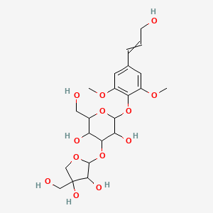 4-{[3,4-dihydroxy-4-(hydroxymethyl)oxolan-2-yl]oxy}-2-(hydroxymethyl)-6-{4-[(1E)-3-hydroxyprop-1-en-1-yl]-2,6-dimethoxyphenoxy}oxane-3,5-diol