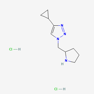 4-Cyclopropyl-1-[(pyrrolidin-2-yl)methyl]-1H-1,2,3-triazole dihydrochloride