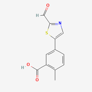 5-(2-Formyl-1,3-thiazol-5-yl)-2-methylbenzoic acid