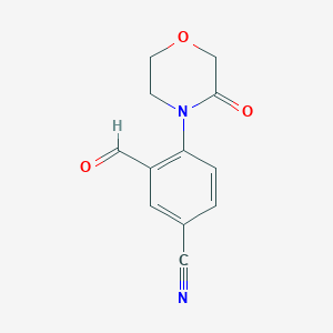 3-Formyl-4-(3-oxomorpholino)benzonitrile