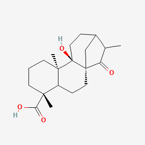 molecular formula C20H30O4 B15146320 1H-2,10a-Ethanophenanthrene, kauran-18-oic acid deriv. 