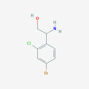 molecular formula C8H9BrClNO B15146361 2-Amino-2-(4-bromo-2-chlorophenyl)ethan-1-OL 