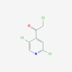 molecular formula C7H4Cl3NO B15146425 2-Chloro-1-(2,5-dichloropyridin-4-YL)ethanone 