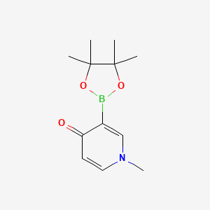 molecular formula C12H18BNO3 B15146431 1-Methyl-4-oxo-1,4-dihydropyridin-3-ylboronic acid pinacol ester 