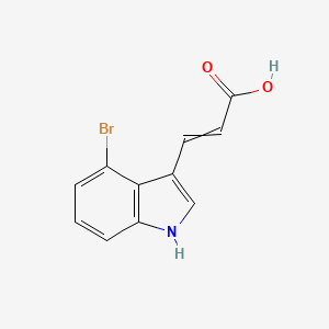 molecular formula C11H8BrNO2 B15146438 3-(4-Bromo-1H-indol-3-yl)prop-2-enoic acid CAS No. 1018612-26-4