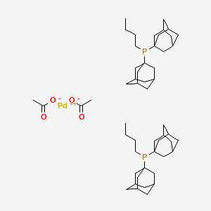 molecular formula C52H84O4P2Pd B15146446 Bis(butyldi-1-adamantylphosphine)palladium diacetate 