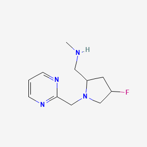 ({4-Fluoro-1-[(pyrimidin-2-yl)methyl]pyrrolidin-2-yl}methyl)(methyl)amine