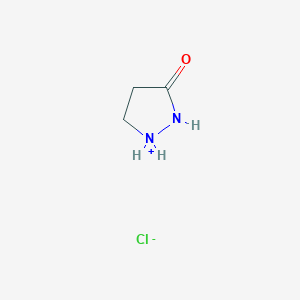 molecular formula C3H7ClN2O B15146460 3-Oxopyrazolidin-1-ium chloride 