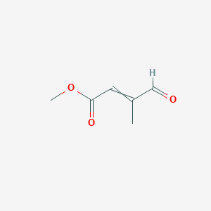 2-Butenoic acid, 3-methyl-4-oxo-, methyl ester