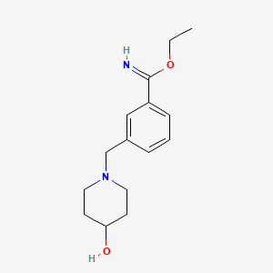 molecular formula C15H22N2O2 B15146562 3-(4-Hydroxy-piperidin-1-ylmethyl)-benzimidic acid ethyl ester CAS No. 887578-17-8