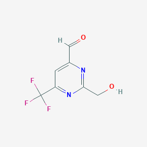 2-(Hydroxymethyl)-6-(trifluoromethyl)pyrimidine-4-carbaldehyde