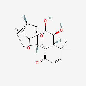 (1S,2S,5R,8S,10S,11R)-9,10-dihydroxy-12,12-dimethyl-6-methylidene-17-oxapentacyclo[7.6.2.15,8.01,11.02,8]octadec-13-ene-7,15-dione