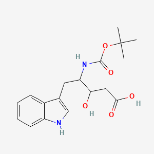 4-[(tert-butoxycarbonyl)amino]-3-hydroxy-5-(1H-indol-3-yl)pentanoic acid