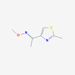 molecular formula C7H10N2OS B15146676 N-methoxy-1-(2-methyl-1,3-thiazol-4-yl)ethanimine 