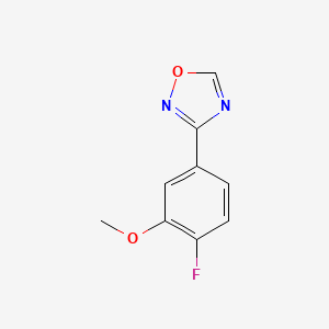 molecular formula C9H7FN2O2 B15146688 3-(4-Fluoro-3-methoxyphenyl)-1,2,4-oxadiazole 