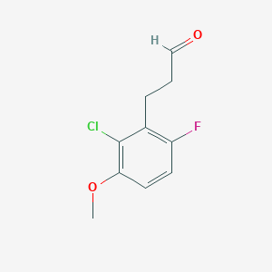 molecular formula C10H10ClFO2 B15146698 3-(2-Chloro-6-fluoro-3-methoxyphenyl)propanal 