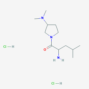 2-Amino-1-[3-(dimethylamino)pyrrolidin-1-yl]-4-methylpentan-1-one dihydrochloride