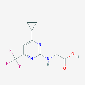 N-[6-Cyclopropyl-4-(trifluoromethyl)pyrimidin-2-yl]glycine