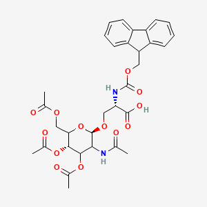 molecular formula C32H36N2O13 B15146860 (2S)-3-[(2R,5S)-3-acetamido-4,5-diacetyloxy-6-(acetyloxymethyl)oxan-2-yl]oxy-2-(9H-fluoren-9-ylmethoxycarbonylamino)propanoic acid 