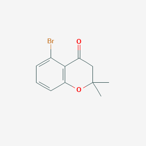 molecular formula C11H11BrO2 B15146887 5-Bromo-2,2-dimethylchroman-4-one 