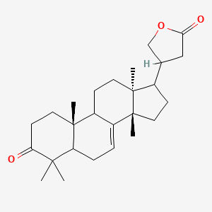 molecular formula C26H38O3 B15146897 4-[(10R,13S,14S)-4,4,10,13,14-pentamethyl-3-oxo-1,2,5,6,9,11,12,15,16,17-decahydrocyclopenta[a]phenanthren-17-yl]oxolan-2-one 