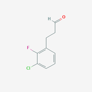 molecular formula C9H8ClFO B15146926 3-(3-Chloro-2-fluorophenyl)propanal 