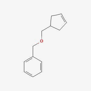 Benzene, [(3-cyclopenten-1-ylmethoxy)methyl]-