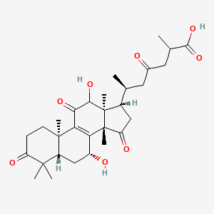 molecular formula C30H42O8 B15146946 (6S)-6-[(5S,7R,10R,13S,14S,17S)-7,12-dihydroxy-4,4,10,13,14-pentamethyl-3,11,15-trioxo-1,2,5,6,7,12,16,17-octahydrocyclopenta[a]phenanthren-17-yl]-2-methyl-4-oxoheptanoic acid 