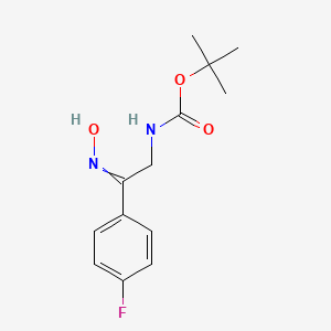 tert-butyl N-[2-(4-fluorophenyl)-2-hydroxyiminoethyl]carbamate