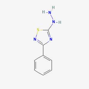 molecular formula C8H8N4S B15146975 5-Hydrazinyl-3-phenyl-1,2,4-thiadiazole CAS No. 38379-75-8