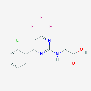 N-[6-(2-Chlorophenyl)-4-(trifluoromethyl)pyrimidin-2-yl]glycine