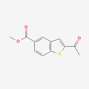 molecular formula C12H10O3S B15147049 Methyl 2-Acetylbenzo[b]thiophene-5-carboxylate 