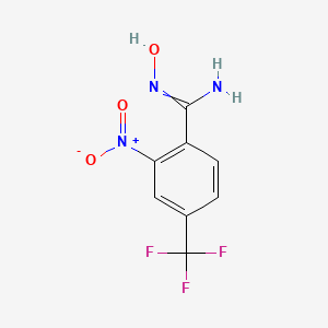 molecular formula C8H6F3N3O3 B15147055 N'-hydroxy-2-nitro-4-(trifluoromethyl)benzenecarboximidamide CAS No. 296766-99-9