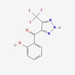 molecular formula C10H6F3N3O2 B15147068 (2-Hydroxyphenyl)-[5-(trifluoromethyl)-1H-triazol-4-yl]methanone 