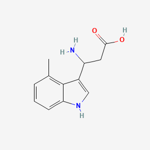 molecular formula C12H14N2O2 B15147208 3-amino-3-(4-methyl-1H-indol-3-yl)propanoic acid CAS No. 887584-12-5