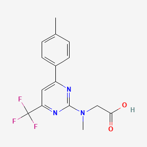 N-Methyl-N-[6-(p-tolyl)-4-(trifluoromethyl)pyrimidin-2yl]glycine