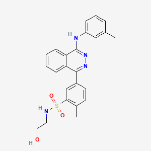 N-(2-hydroxyethyl)-2-methyl-5-{4-[(3-methylphenyl)amino]phthalazin-1-yl}benzenesulfonamide