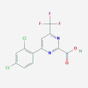 [6-(2,4-Dichlorophenyl)-4-(trifluoromethyl)pyrimidin-2-yl]carboxylic acid