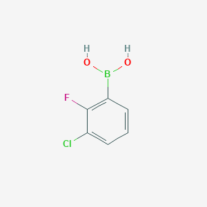 molecular formula C6H5BClFO2 B151473 3-氯-2-氟苯硼酸 CAS No. 352535-82-1